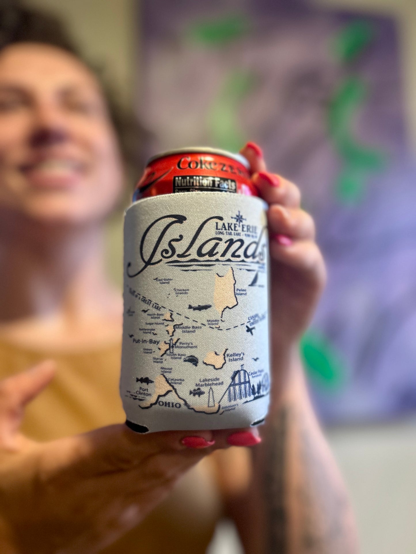 Lake Erie Islands Can Koozie