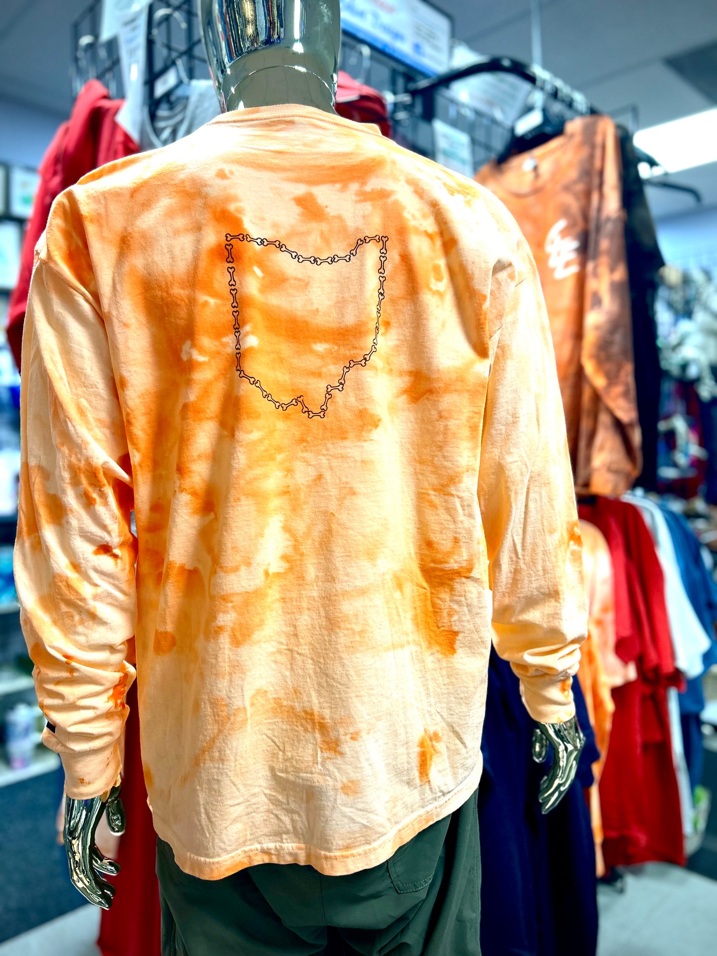 CLE Orange Tie Dye Long Sleeve Shirts