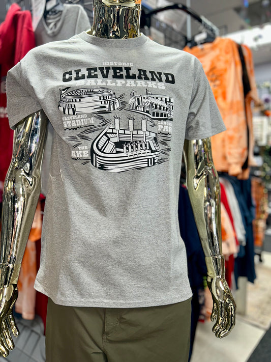 Cleveland Baseball Ballpark History T-Shirts