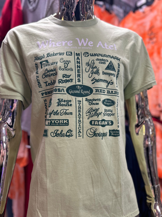 Where We Ate T-Shirts