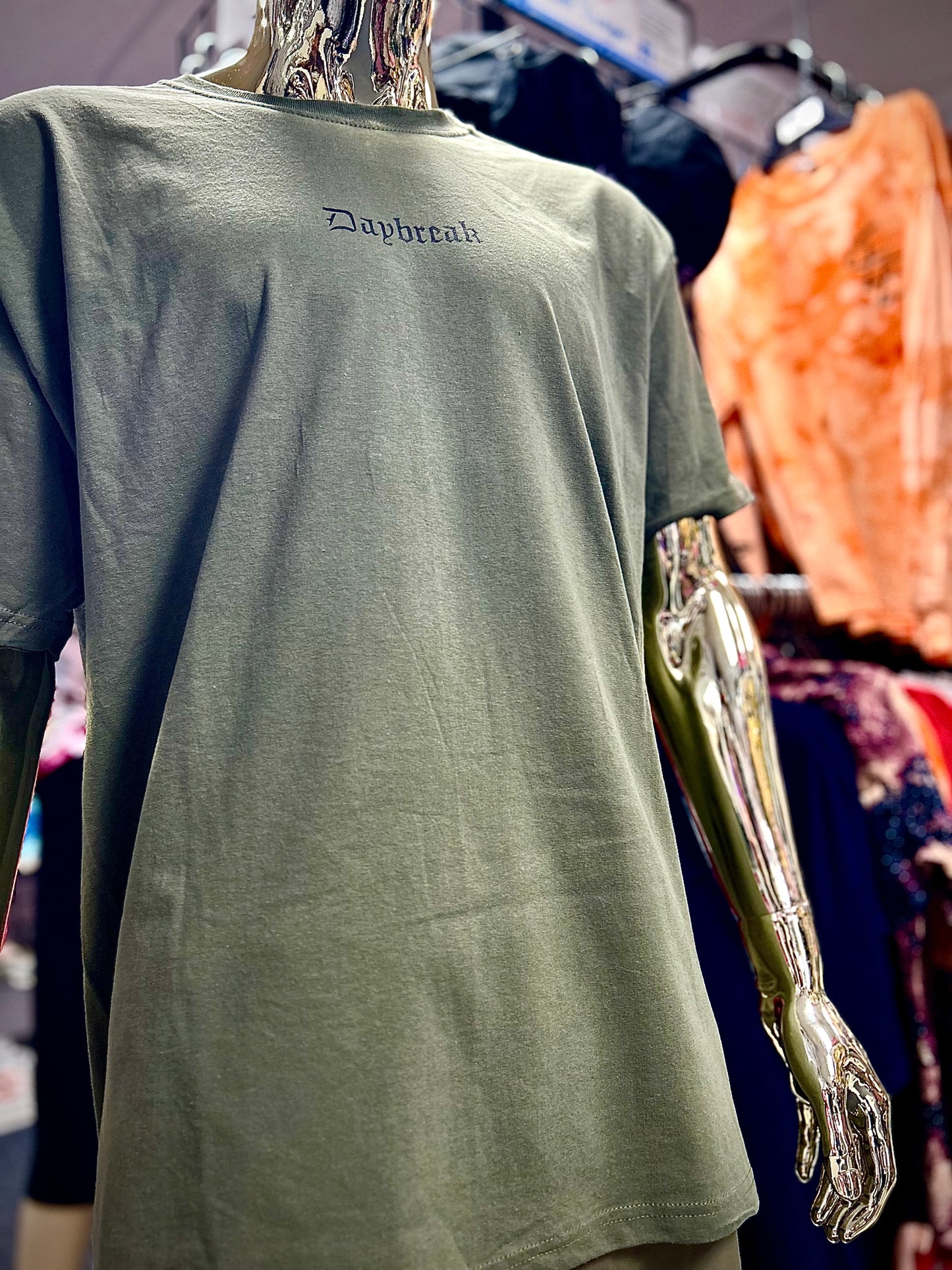 Blessed Mother Short Sleeve T-Shirts Military Green