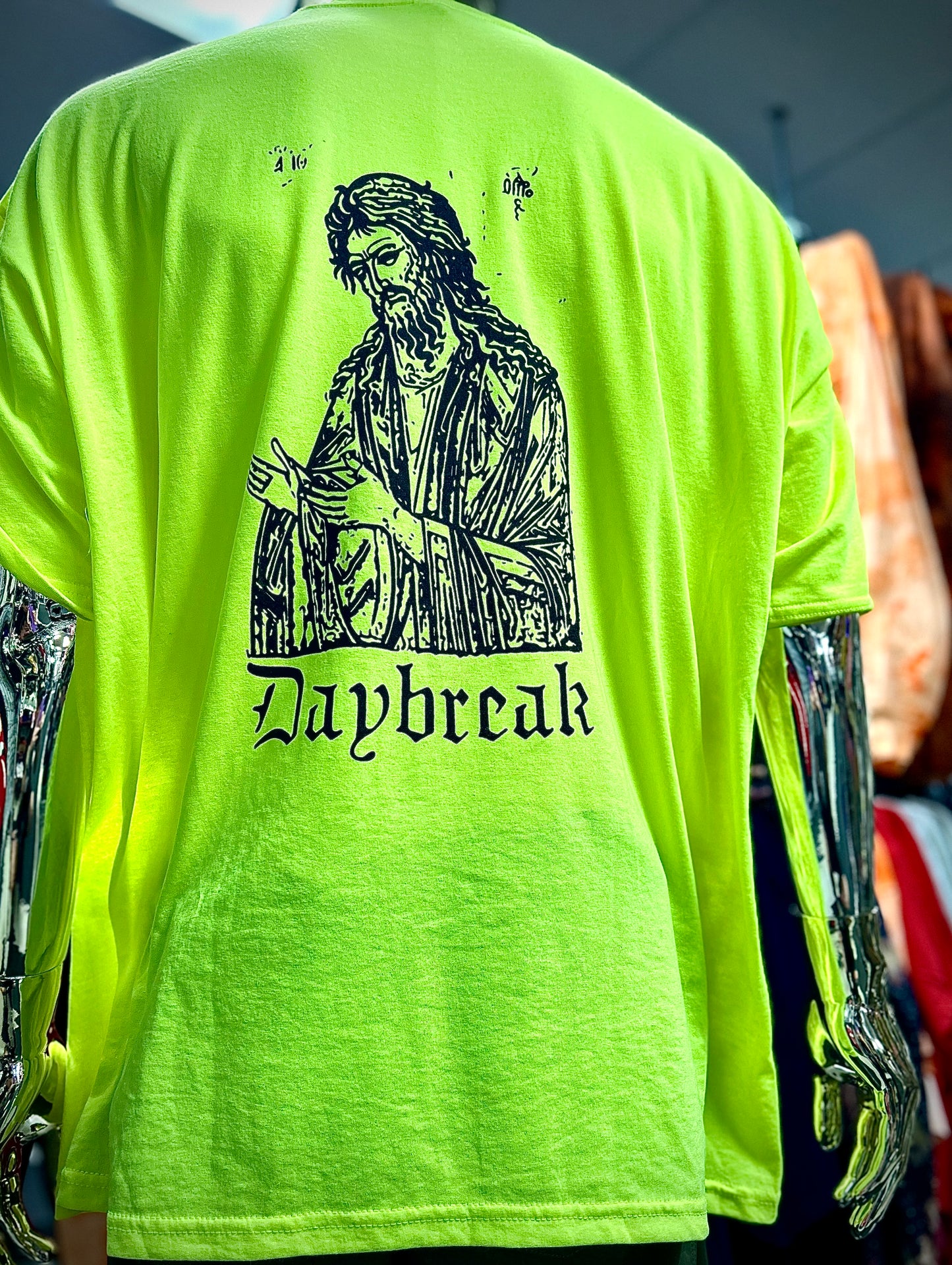 John the Baptist Short Sleeve T-Shirts Safety Yellow
