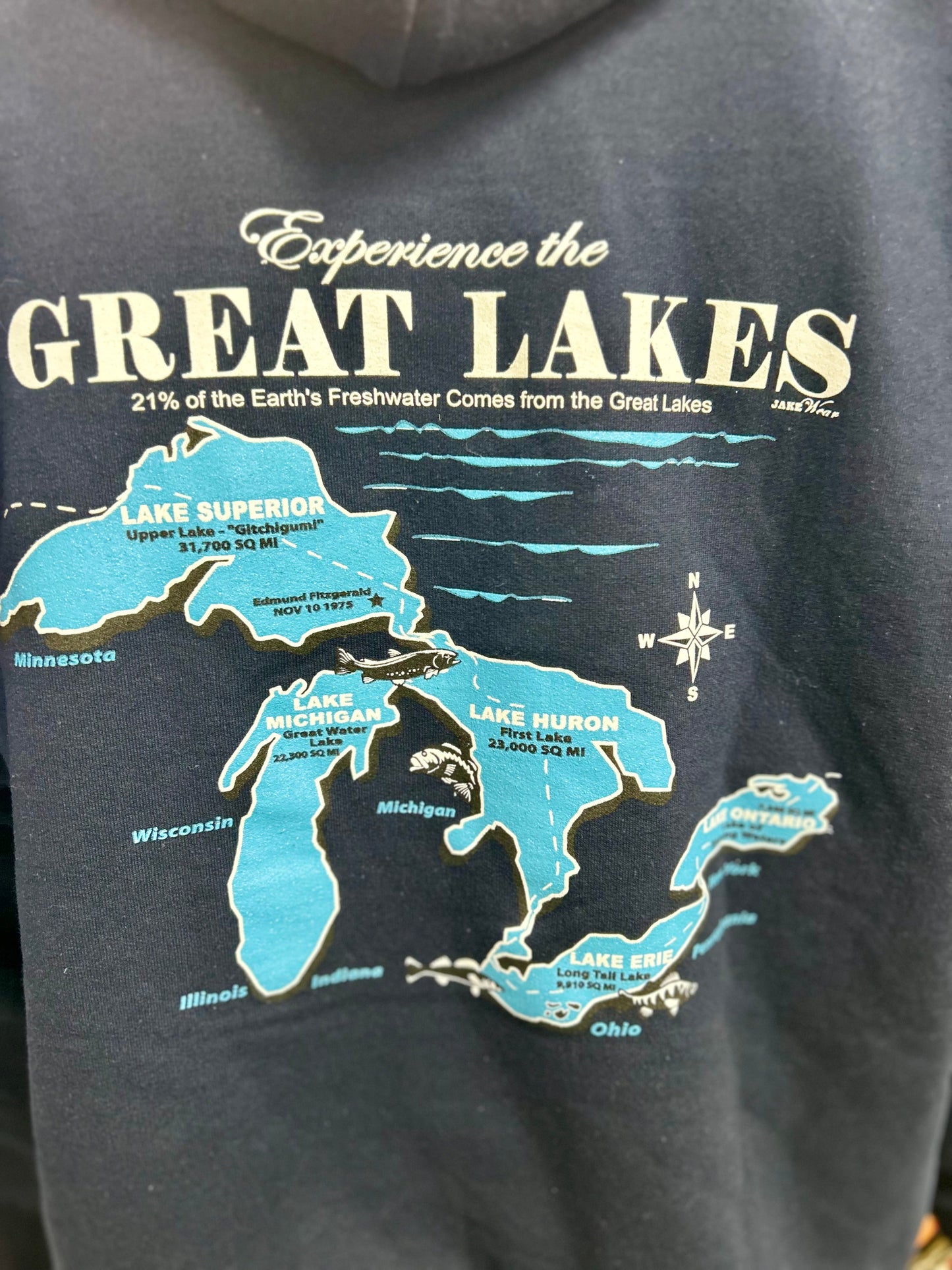 Great Lakes Zip Up Hoodie