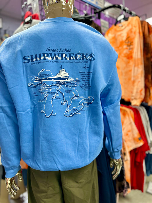 Great Lakes Shipwrecks Crewneck Sweatshirt