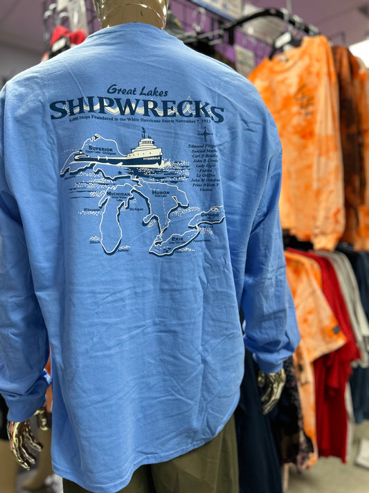 Great Lakes Shipwrecks Long Sleeve T-Shirt