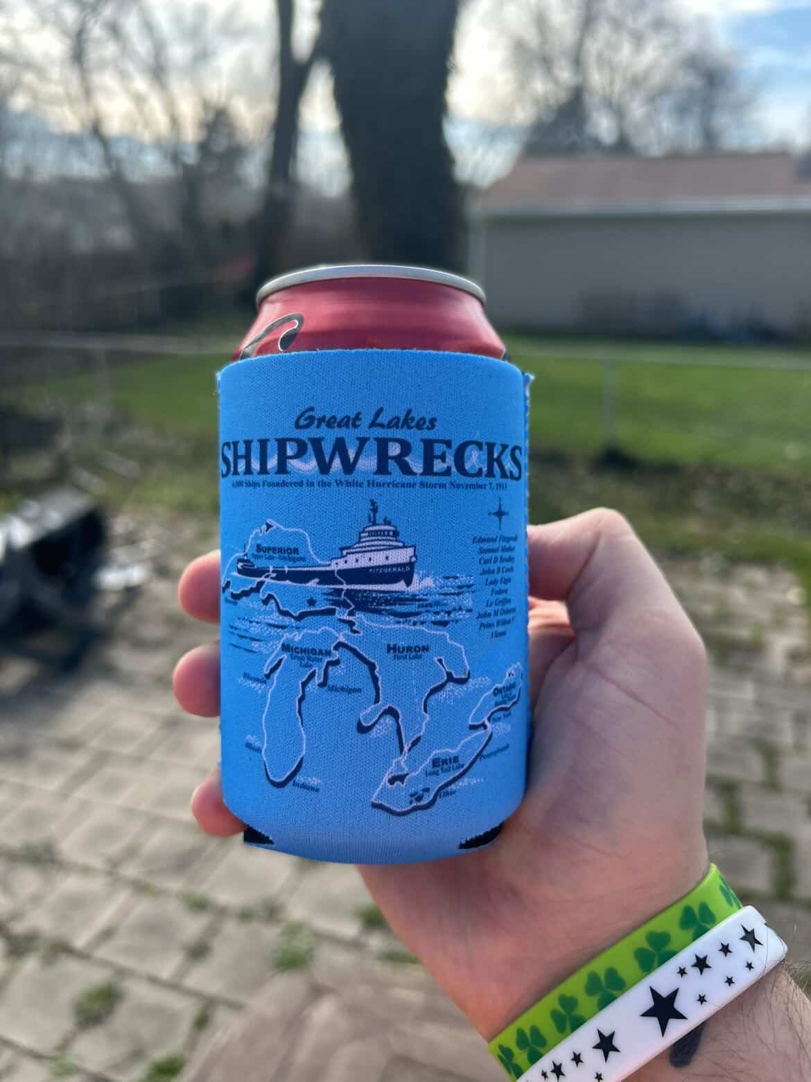 Great Lakes Shipwrecks Can Koozie
