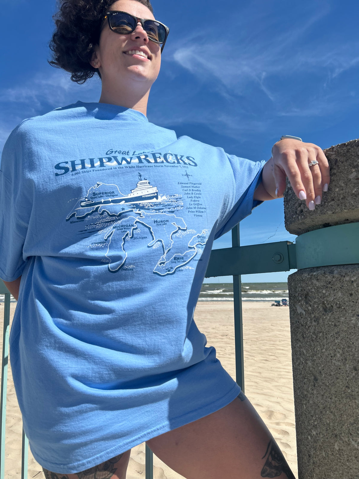Great Lakes Shipwrecks Short Sleeve T-Shirts