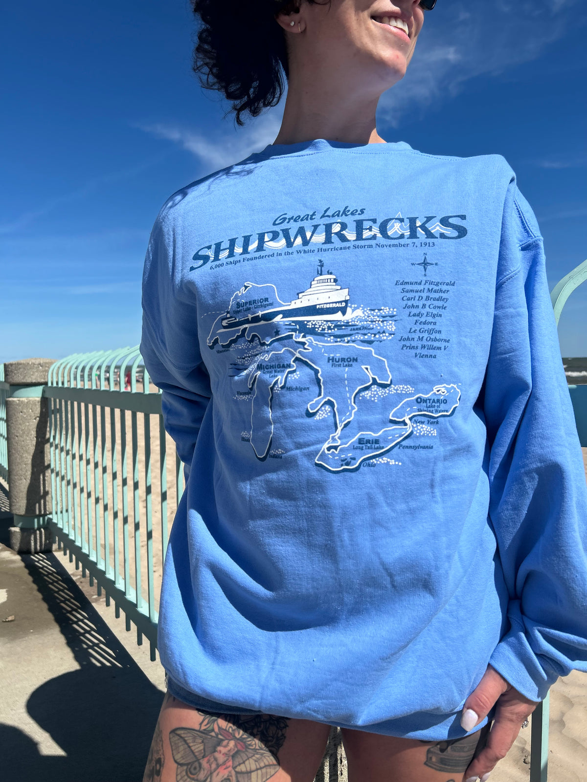 Great Lakes Shipwrecks Crewneck Sweatshirt