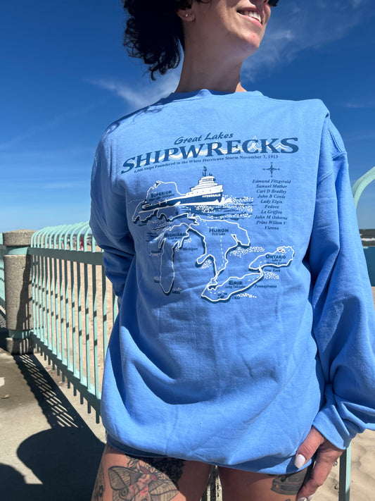 Great Lakes Shipwrecks Crewneck Sweatshirt