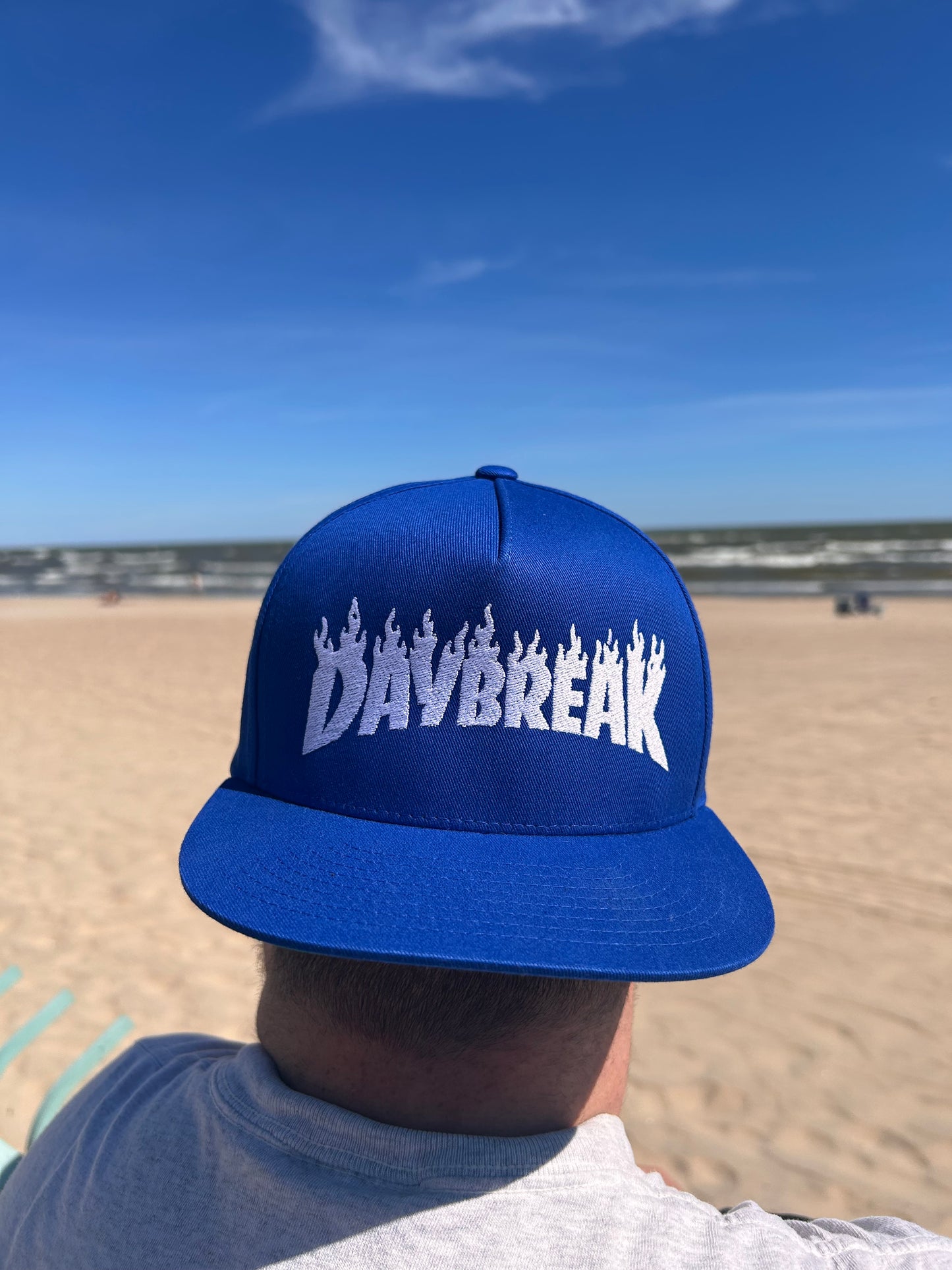 Daybreak Flame Logo Flat Bill Snapback