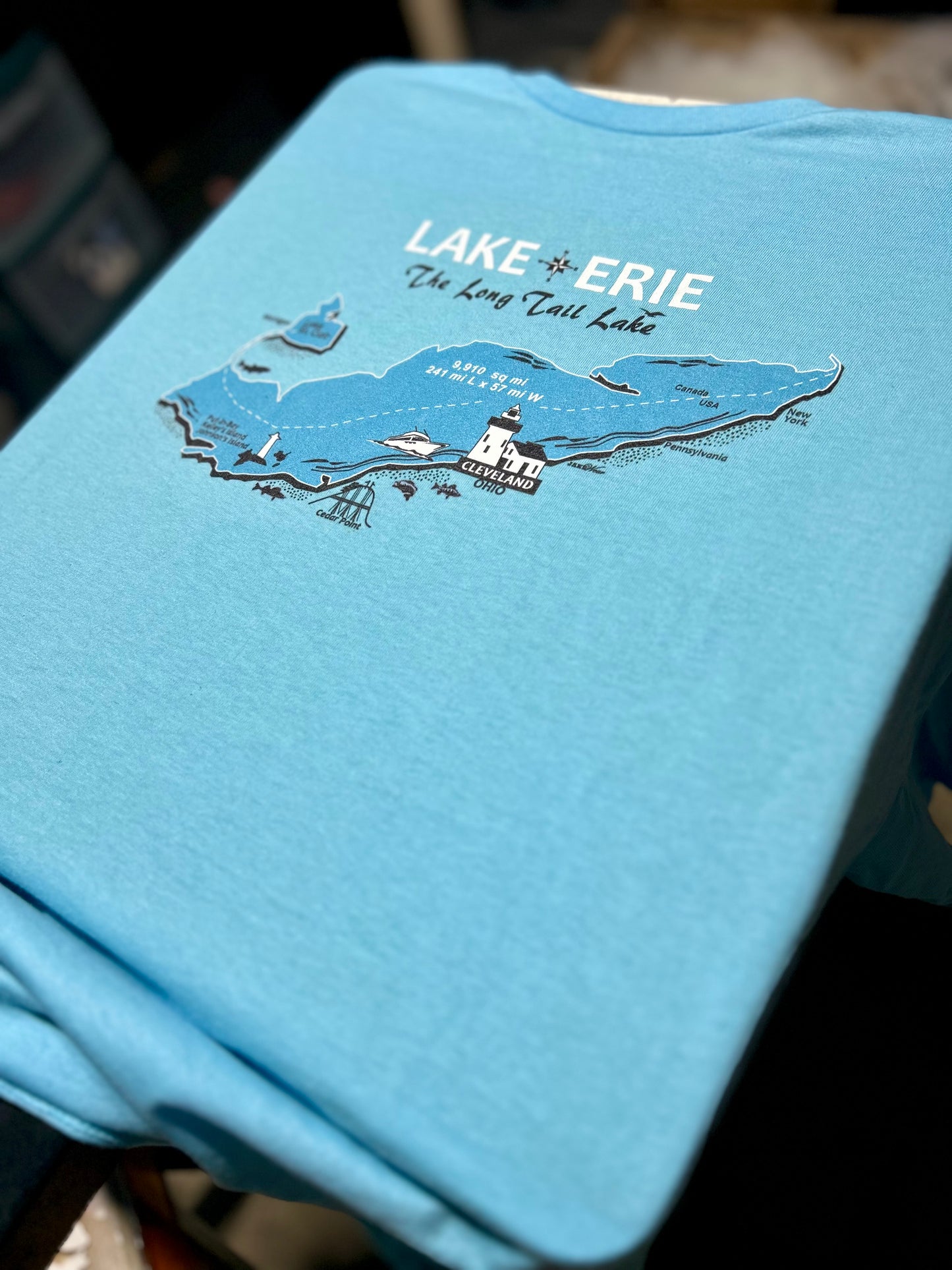 Lake Erie Long Tail Lake Short Sleeve T-Shirts