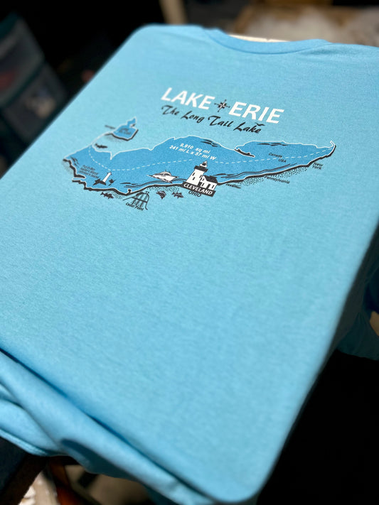 Lake Erie Long Tail Lake Short Sleeve T-Shirts