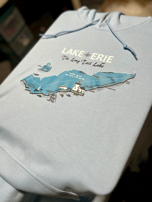Lake Erie Long Tail Lake JakeWear Hoodies