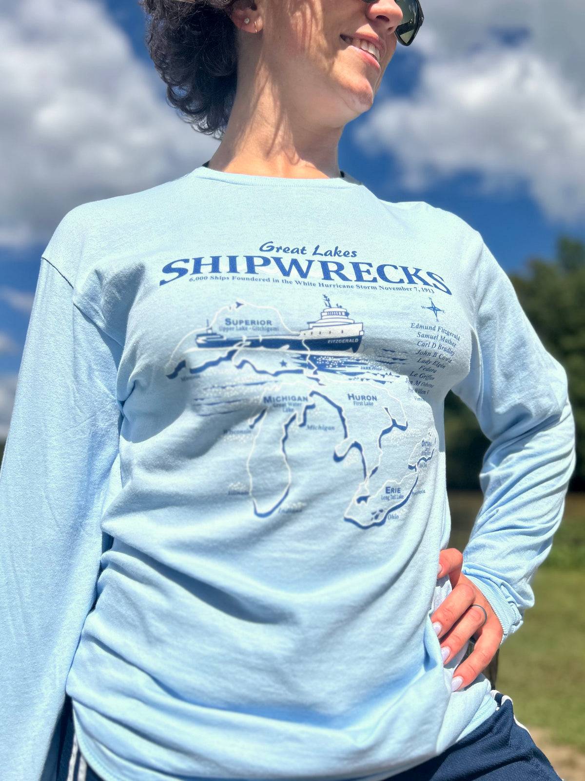 Great Lakes Shipwrecks Long Sleeve T-Shirt