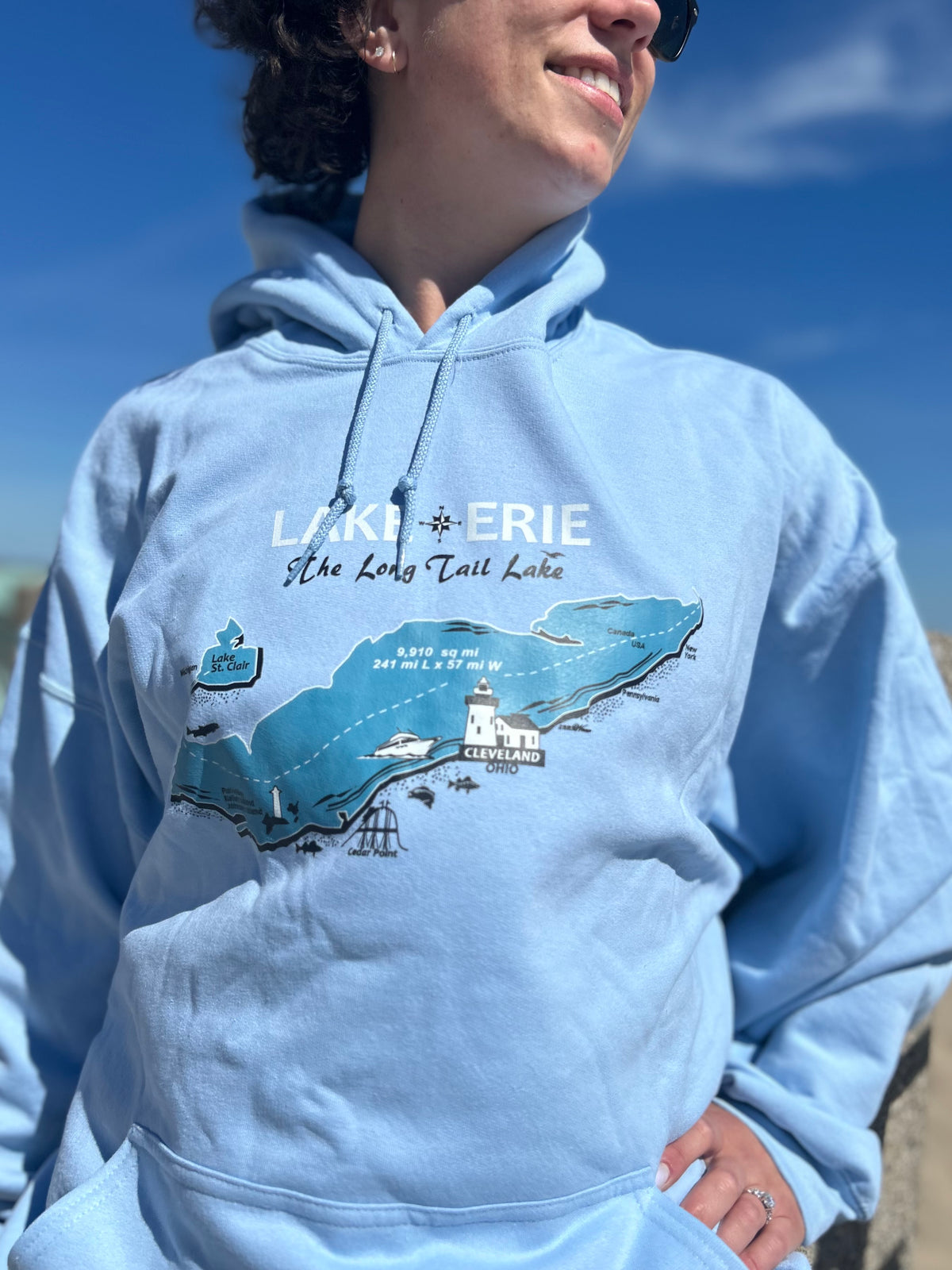 Lake Erie Long Tail Lake JakeWear Hoodies